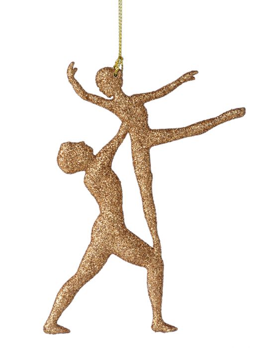 Украшение новогоднее подвесное Танец в золоте 10.5x0.5x15.5см, полипропилен