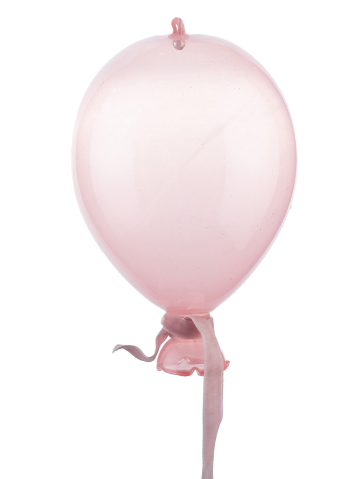 Воздушный шарик 10см, розовый, стекло