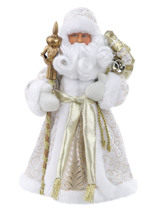 Дед Мороз в золотистой шубе 15.5x8.5x31.5см, пластик