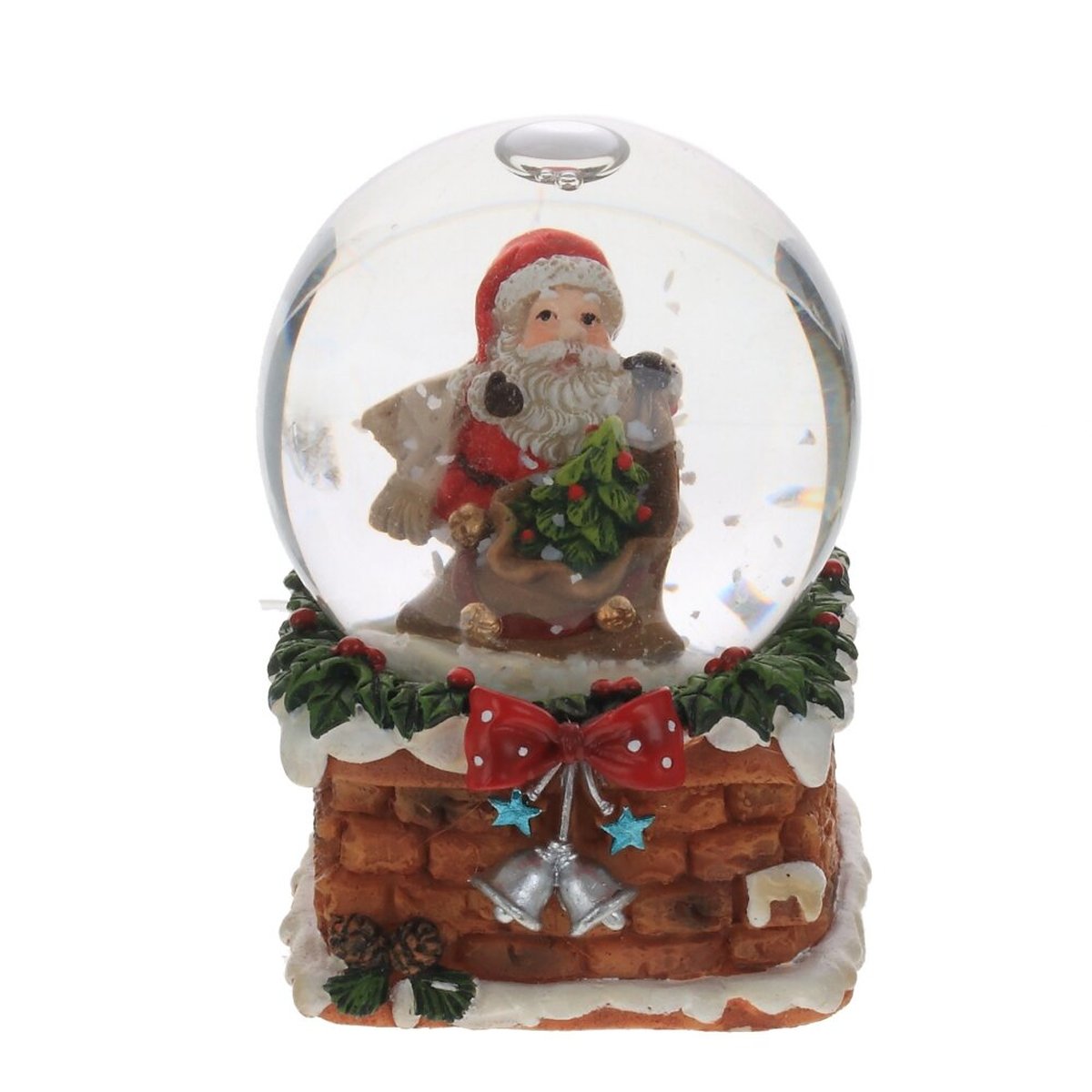 Водяной шар Дед Мороз, D=4.5см, 4.5х4.5х6,5см, стекло