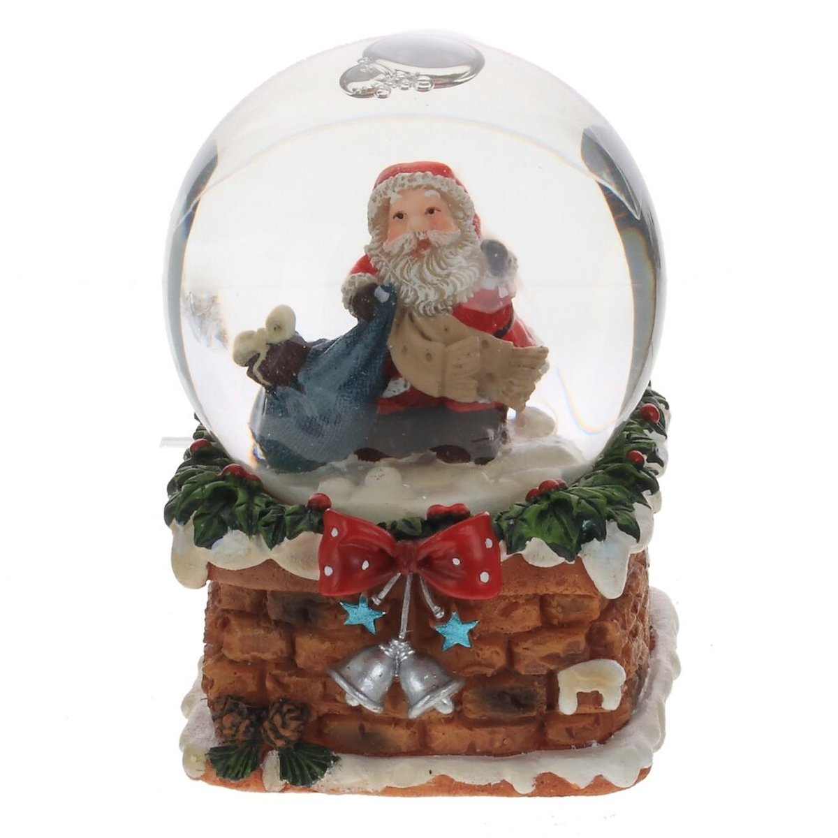 Водяной шар Дед Мороз, D=4.5см, 4.5х4.5х6,5см, стекло