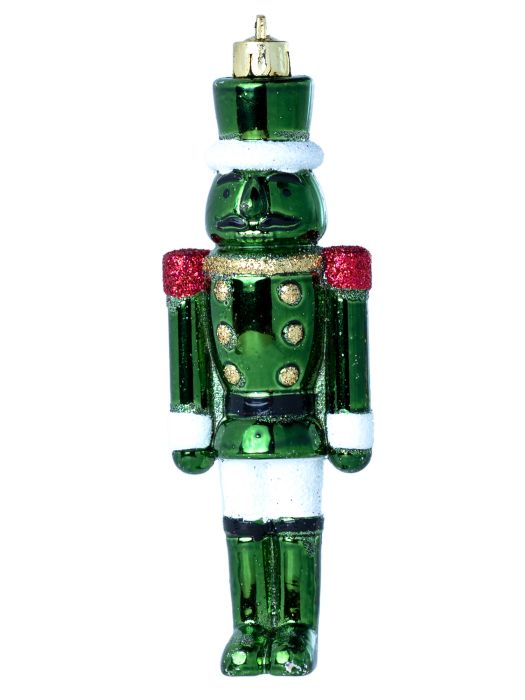 Набор новогодних игрушек 14шт Щелкунчик в зеленом, полистирол